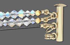 Three wires attached to multi-strand clasp